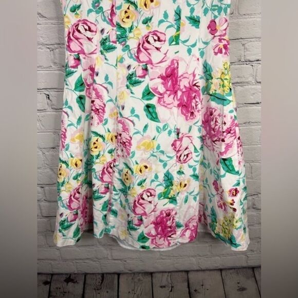 RN Studio by Ronni Nicole Floral Print Sleeveless Twirl Dress Pink Green size 14 - Picture 4 of 13